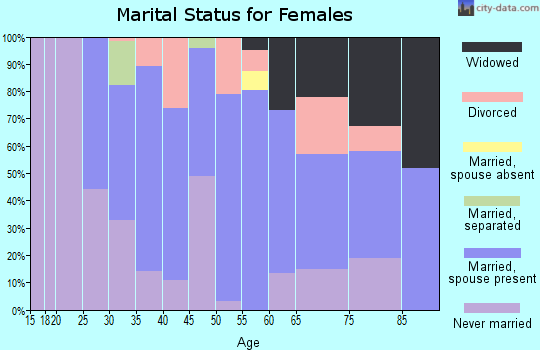 Zip code 23958 marital status for females