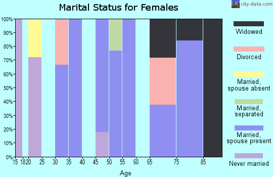 Zip code 23967 marital status for females