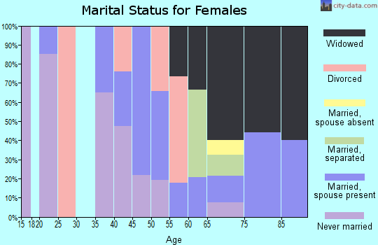 Zip code 23968 marital status for females