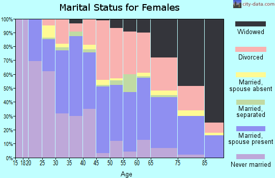 Zip code 24012 marital status for females