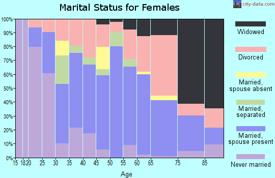 Zip code 24014 marital status for females