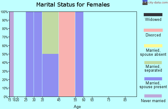 Zip code 24218 marital status for females