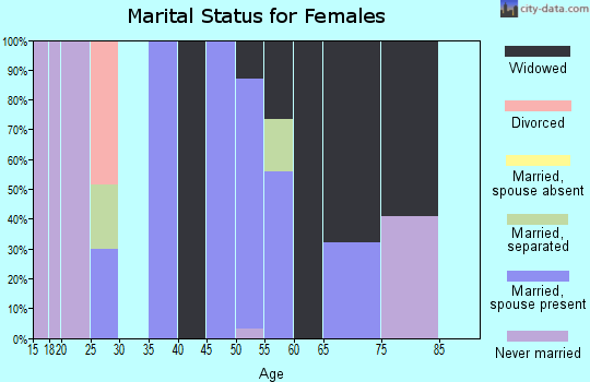 Zip code 24265 marital status for females