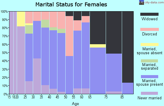Zip code 24279 marital status for females