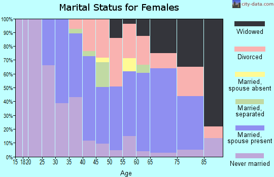 Zip code 24517 marital status for females
