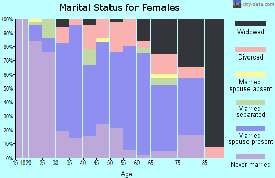Zip code 24521 marital status for females