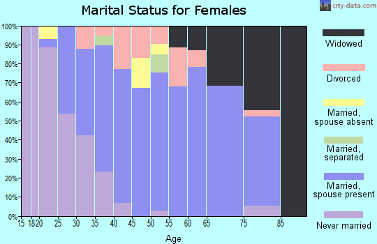 Zip code 24550 marital status for females