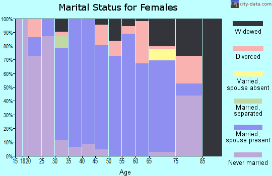 Zip code 24555 marital status for females