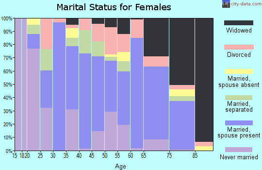 Zip code 24558 marital status for females