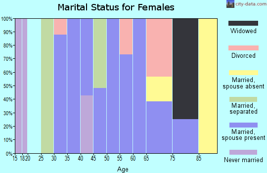 Zip code 24597 marital status for females