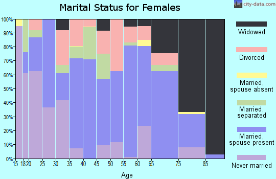 Zip code 24614 marital status for females