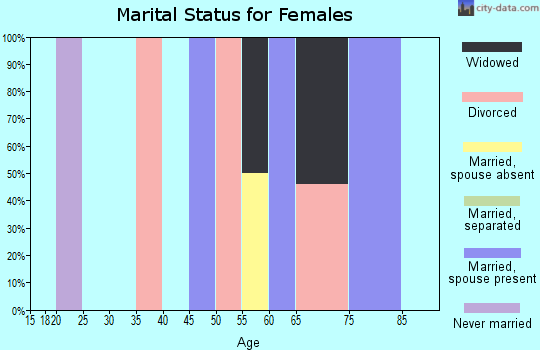 Zip code 24831 marital status for females
