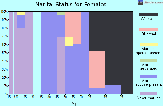 Zip code 24853 marital status for females