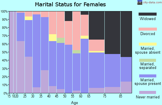 Zip code 24901 marital status for females