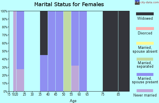 Zip code 24925 marital status for females