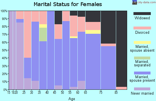 Zip code 24954 marital status for females