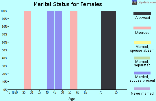 Zip code 24974 marital status for females