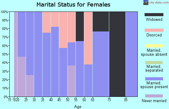 Zip code 25247 marital status for females