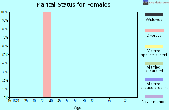 Zip code 25908 marital status for females