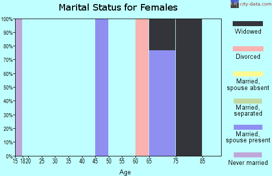 Zip code 25920 marital status for females