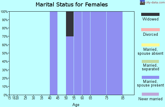 Zip code 25922 marital status for females