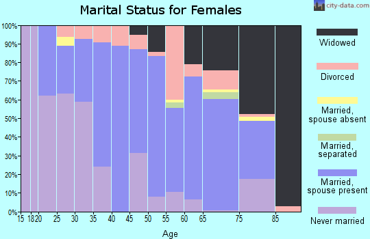 Zip code 26037 marital status for females