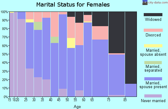 Zip code 26038 marital status for females