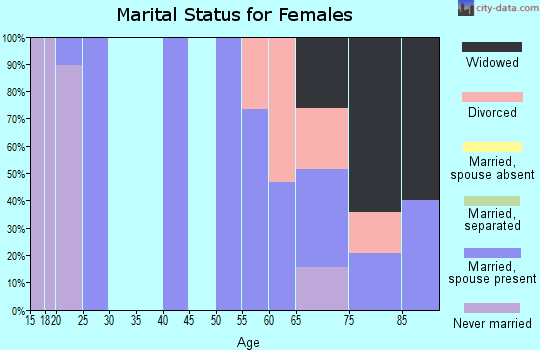 Zip code 26050 marital status for females