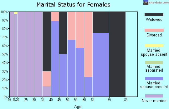 Zip code 26074 marital status for females
