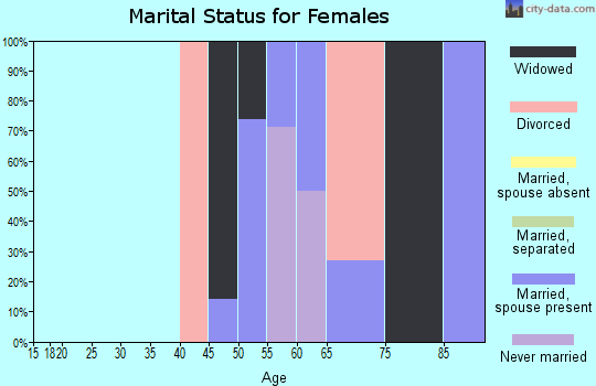 Zip code 26136 marital status for females