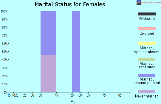 Zip code 26162 marital status for females