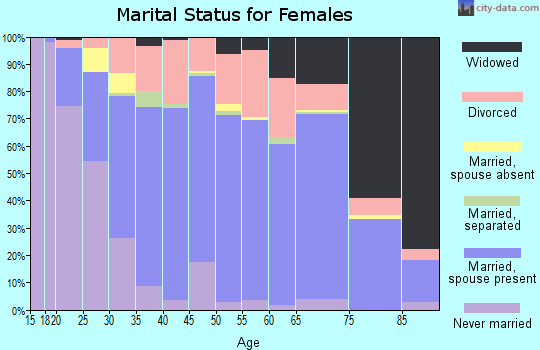 Zip code 26201 marital status for females