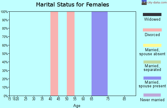 Zip code 26209 marital status for females