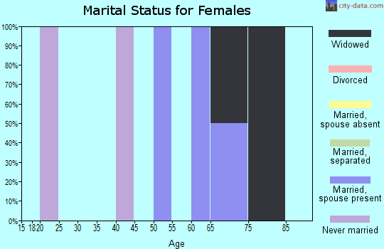 Zip code 26224 marital status for females
