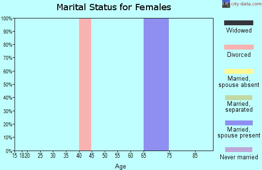Zip code 26298 marital status for females