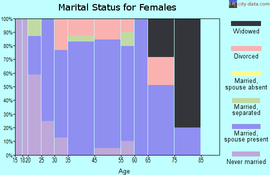 Zip code 26332 marital status for females