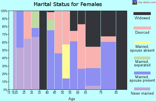 Zip code 26335 marital status for females