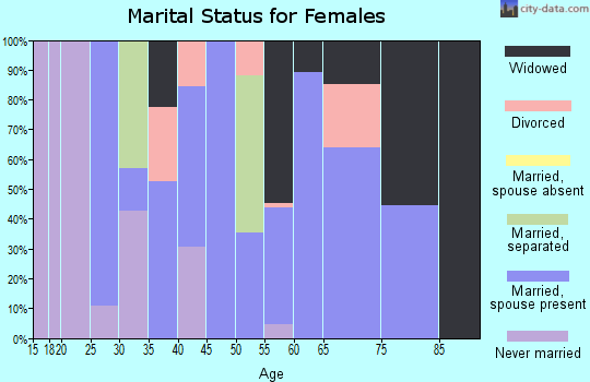 Zip code 26337 marital status for females