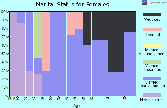 Zip code 26346 marital status for females