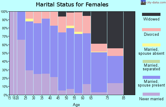 Zip code 26354 marital status for females