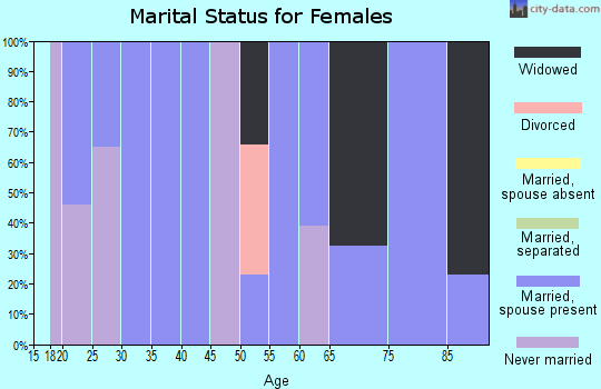 Zip code 26377 marital status for females