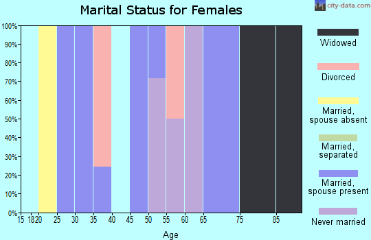 Zip code 26422 marital status for females