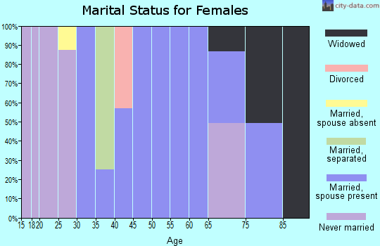 Zip code 26447 marital status for females