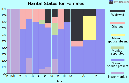 Zip code 26451 marital status for females