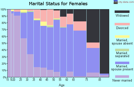 Zip code 26508 marital status for females