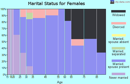 Zip code 26529 marital status for females