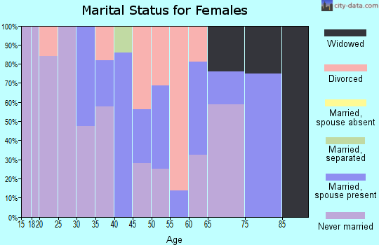 Zip code 26534 marital status for females