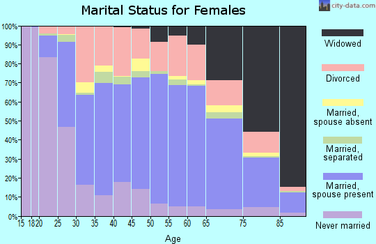 Zip code 26554 marital status for females