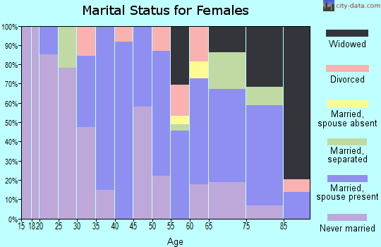Zip code 26719 marital status for females