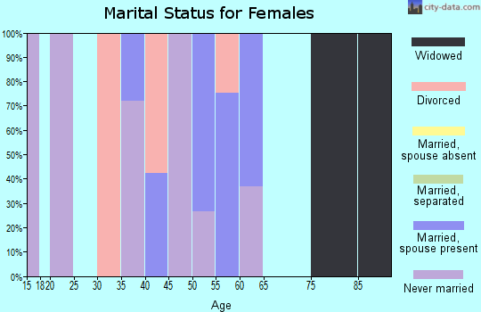 Zip code 26722 marital status for females